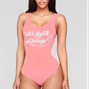 Fashion nova pink body suit